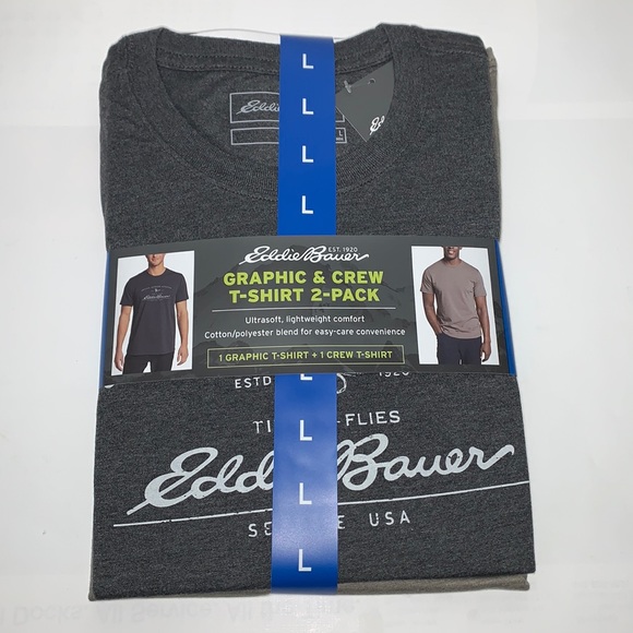 Eddie Bauer Men’s Graphic & Crew Tee, 2-Pack - Picture 4 of 12